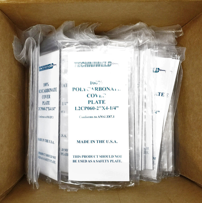 Techniweld Polycarbonate Cover Plate L2CP060-2" X 4-1/4" [Lot of 35] NOS