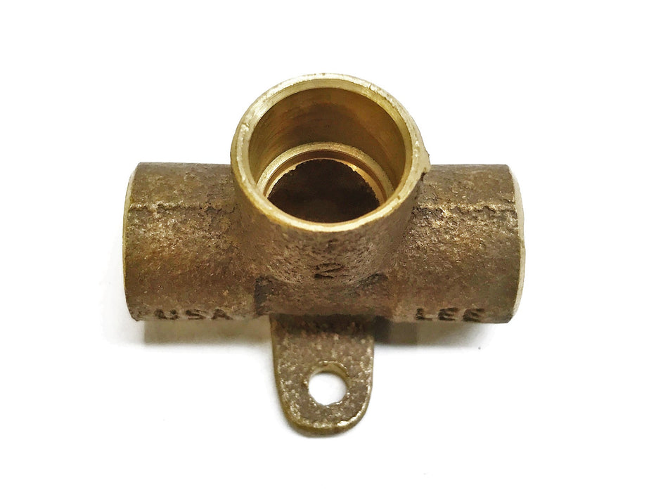Lee 1/2" Sweat x 1/2" Sweat x 1/2" Sweat Bronze Drop Ear Tee [Lot of 2] NOS