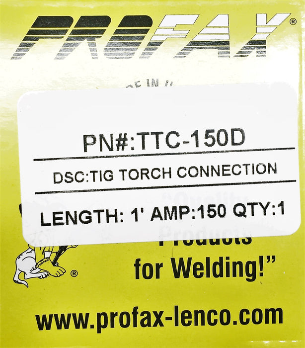 Profax Tig Torch Connector TTC-150D NOS