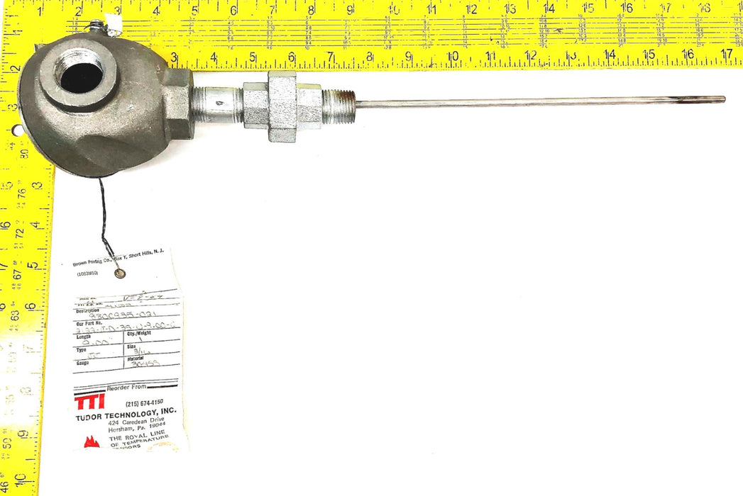 Tudor Technology Thermocouple 880C935-021 NOS