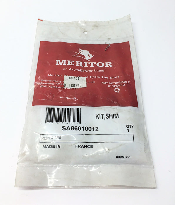 Meritor Pinion Front Differential Shim Kit SA86010012 NOS