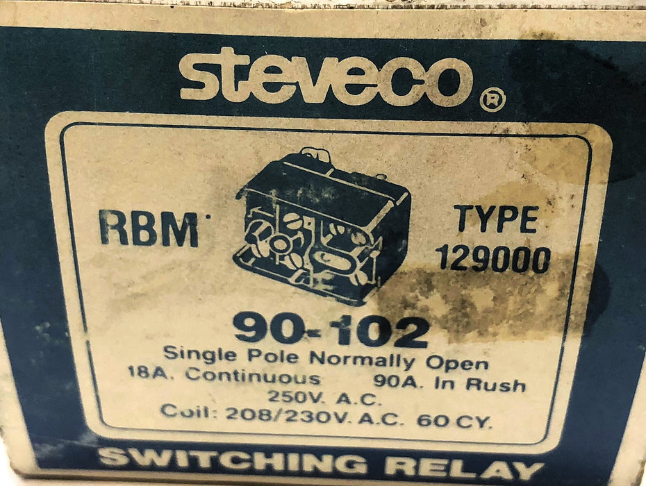 RBM Steveco Essex Switching Relay 250V. A,C, 90-102 (129115-6830ZR) NOS