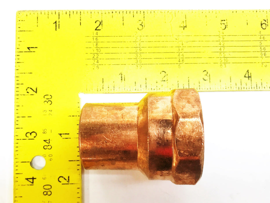 EPC Copper 1-1/4" Female x 1-1/4" Sweat Coupling [Lot of 2] NOS