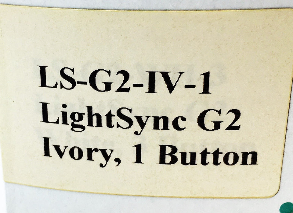 ILC Light Sync Control Devices G2 Ivory 1 Button Push Switch LS-G2-IV-1 NOS