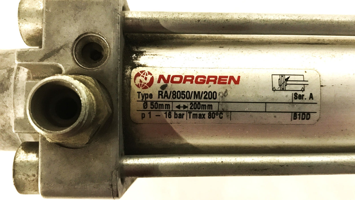 Norgren Pneumatic Piston Cylinder RA8050M200 USED