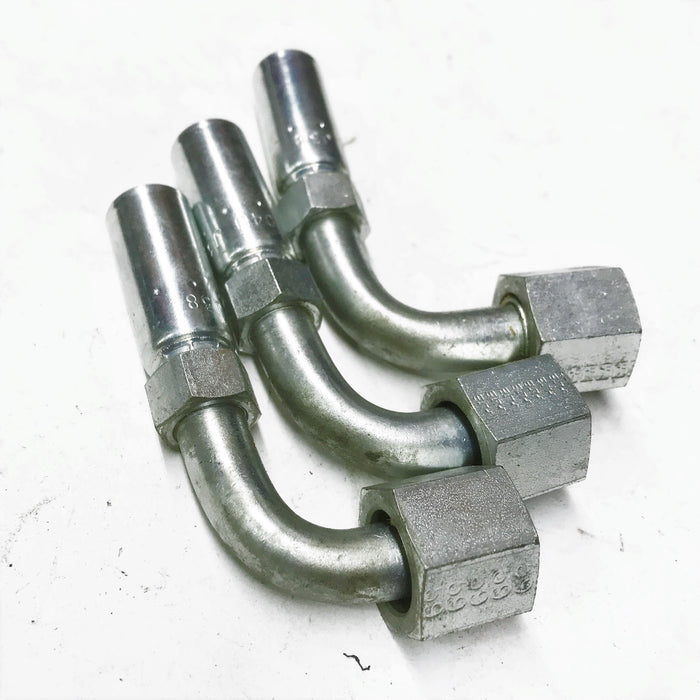 Eaton "Coll-O-Crimp" "U" Series Hose End Fitting 04U-J38 [Lot of 3] NOS