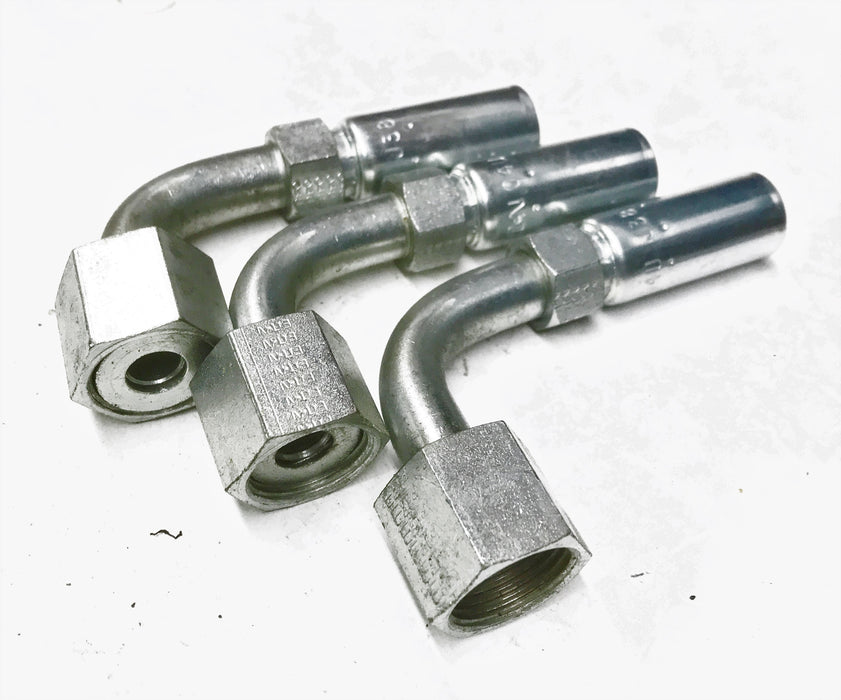 Eaton "Coll-O-Crimp" "U" Series Hose End Fitting 04U-J38 [Lot of 3] NOS