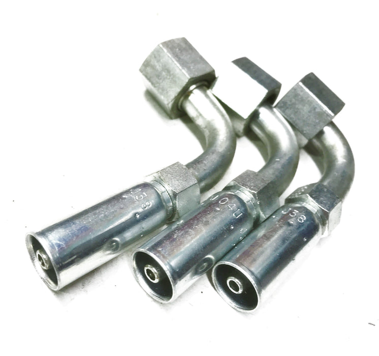 Eaton "Coll-O-Crimp" "U" Series Hose End Fitting 04U-J38 [Lot of 3] NOS