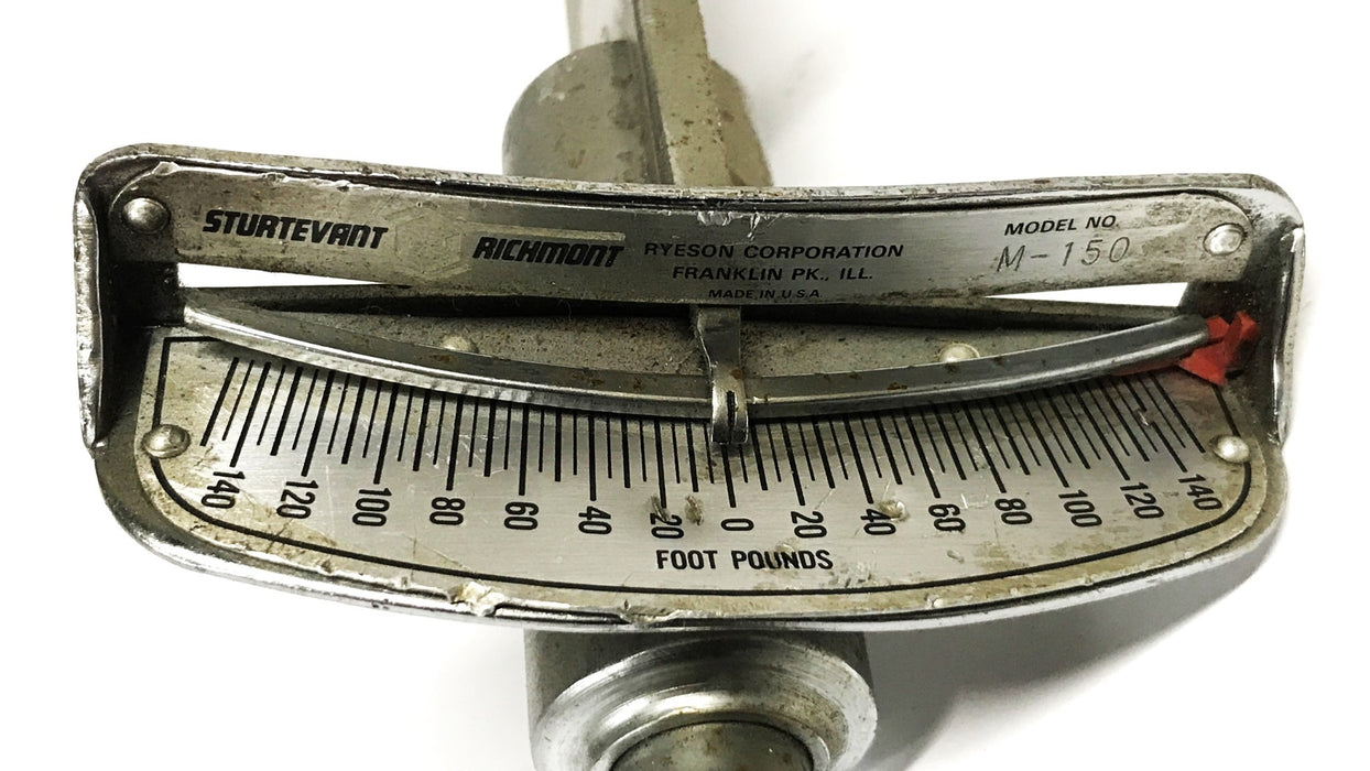 Sturtevant 1/2 inch Drive Flat Beam Torque Wrench M-150 USED