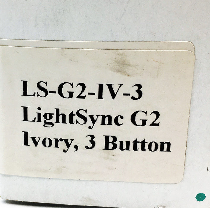 ILC Light Sync Control Devices G2 Ivory 3 Button Push Switch LS-G2-IV-3 NOS