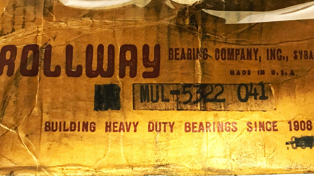 Rollway Cylindrical Roller Bearing with Flanged Inner Ring MUL-5322-041 NOS