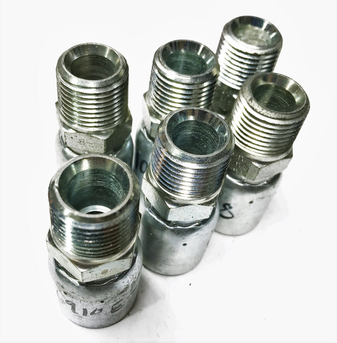 Eaton Hydraulic Crimp Fitting 06910E-108 [Lot of 6] NOS