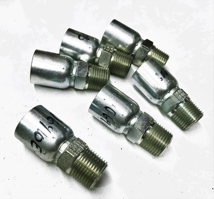 Eaton Hydraulic Crimp Fitting 06910E-108 [Lot of 6] NOS