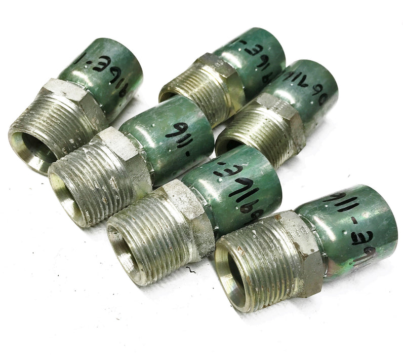 Eaton "E Series" Hydraulic Crimp Fitting 06916E-116 [Lot of 6] NOS