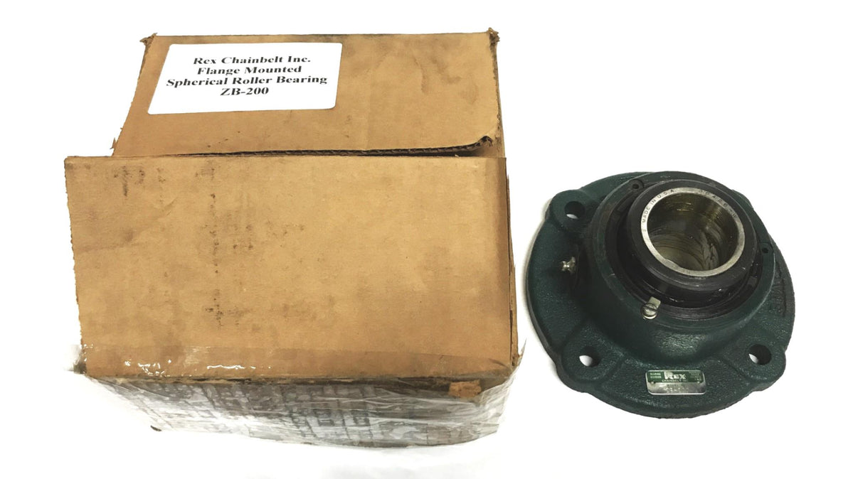 Rex Flange Mounted Spherical Roller Bearing Model ZB200 NOS