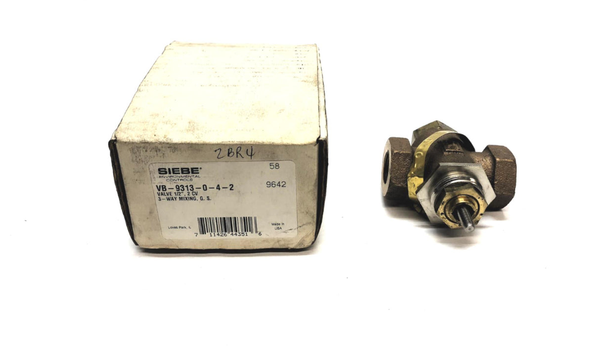 Siebe 1/2" 3-Way 2 CV Mixing Valve VB-9313-0-4-2 (9642) NOS