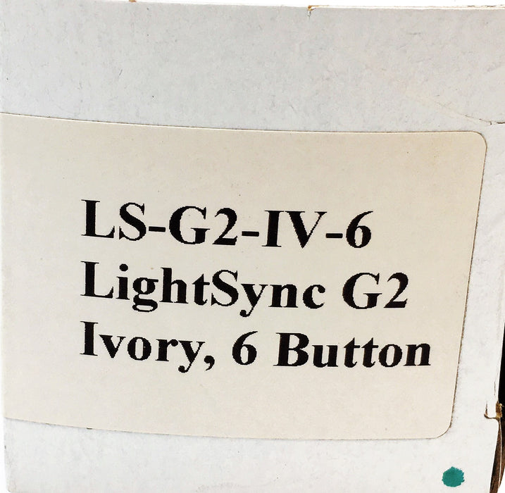 ILC Light Sync Control Devices G2 Ivory 6 Button Push Switch LS-G2-IV-6 NOS
