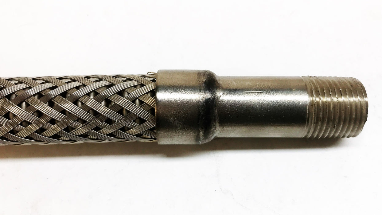 Flex Pipe USA Steel Single Braided Hose 1/2" x 9" MB304-40 [Lot of 3] NOS