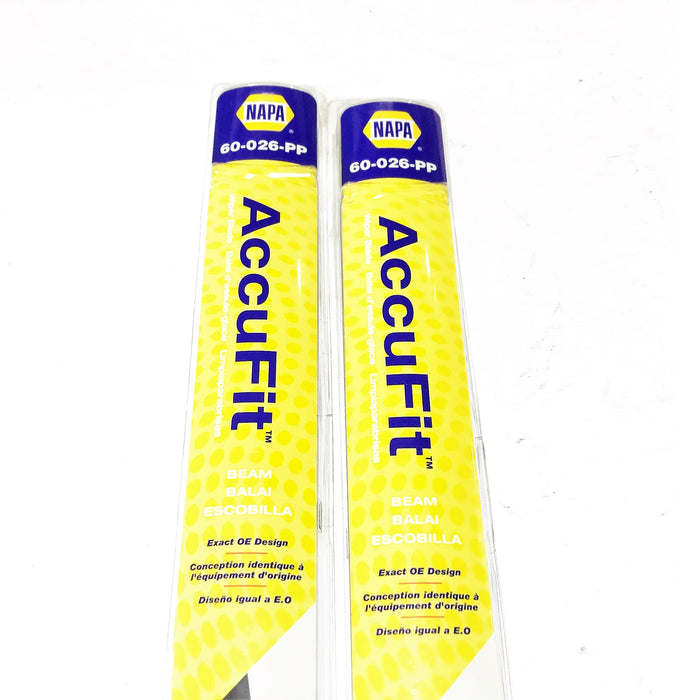 NAPA "AccuFit" Windshield Wiper Blade 60-026-PP [Lot of 2] NOS
