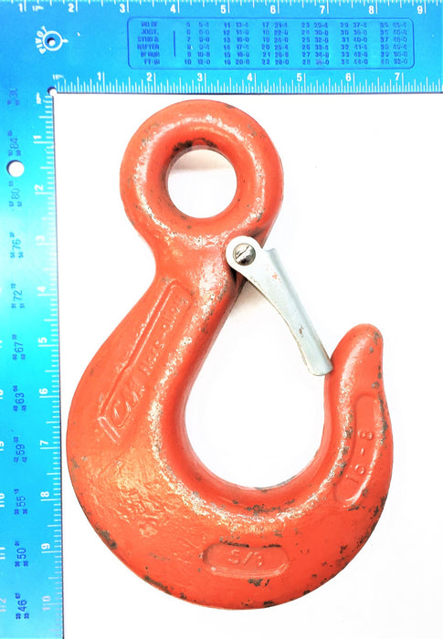 CM Herc-Alloy 5/8" Eye Sling Hook w/Safety Latch 16-8 USED