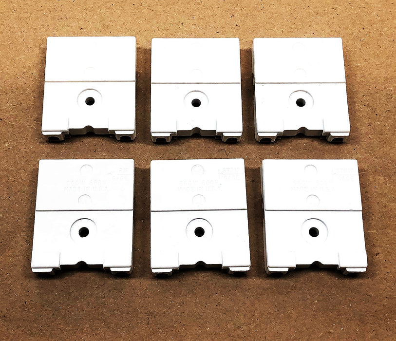 GE Fluorescent Lampholder Pressure Lock Terminals ALF220-03 [Lot of 6] NOS