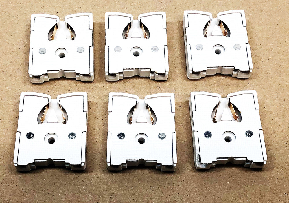 GE Fluorescent Lampholder Pressure Lock Terminals ALF220-03 [Lot of 6] NOS