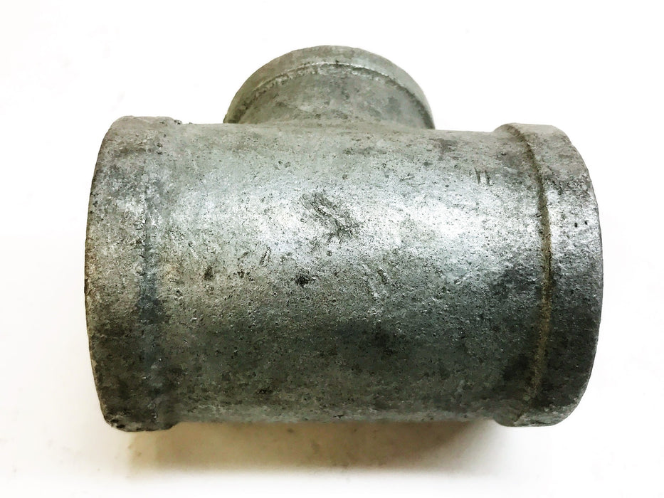 Galvanized Malleable Iron 2" Female x 1-1/2" Female x 2" Female Reducer Tee NOS