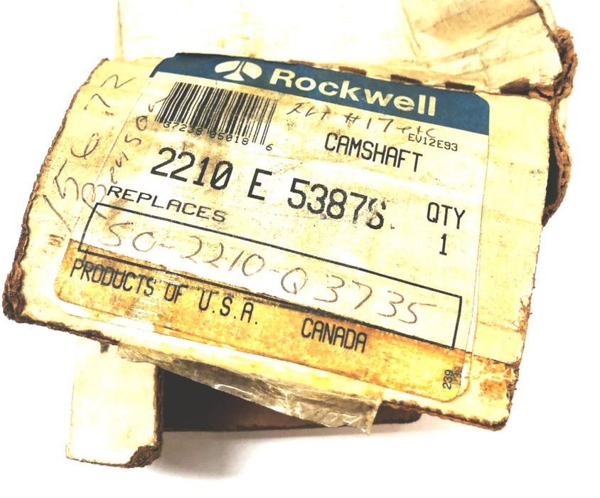Rockwell Right-Handed Camshaft 2210E5387S NOS