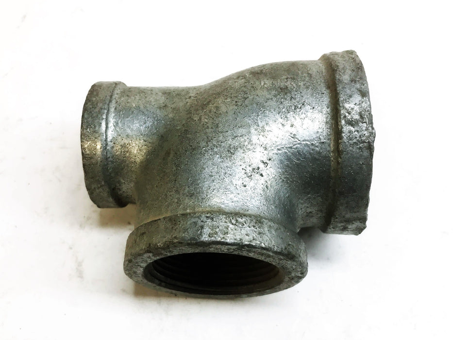 Galvanized Malleable Iron 1-1/2" Female x 1-1/4" Female x 1" Female Tee NOS