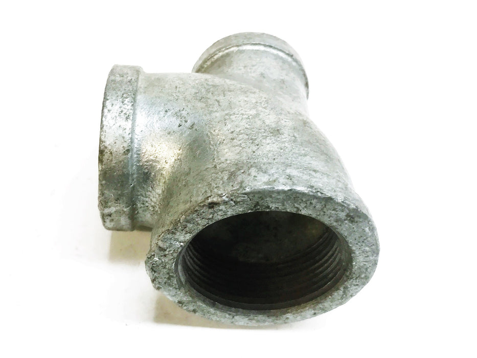 Galvanized Malleable Iron 1-1/2" Female x 1-1/4" Female x 1" Female Tee NOS