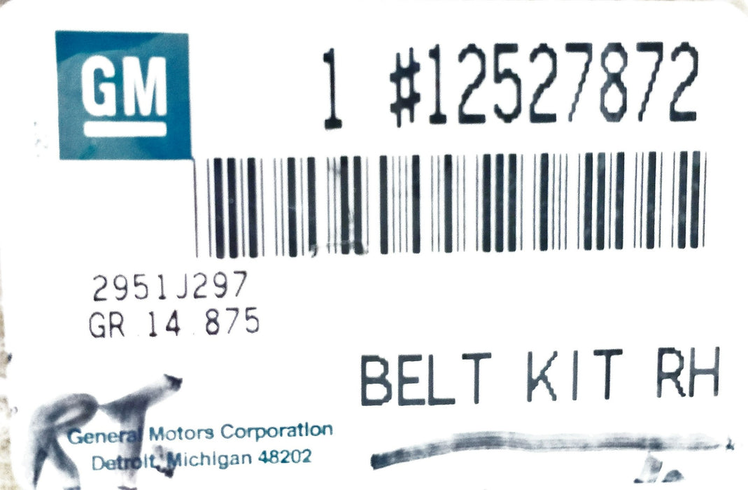 General Motors/GM RH Front Seat Belt Retractor 12527872 NOS