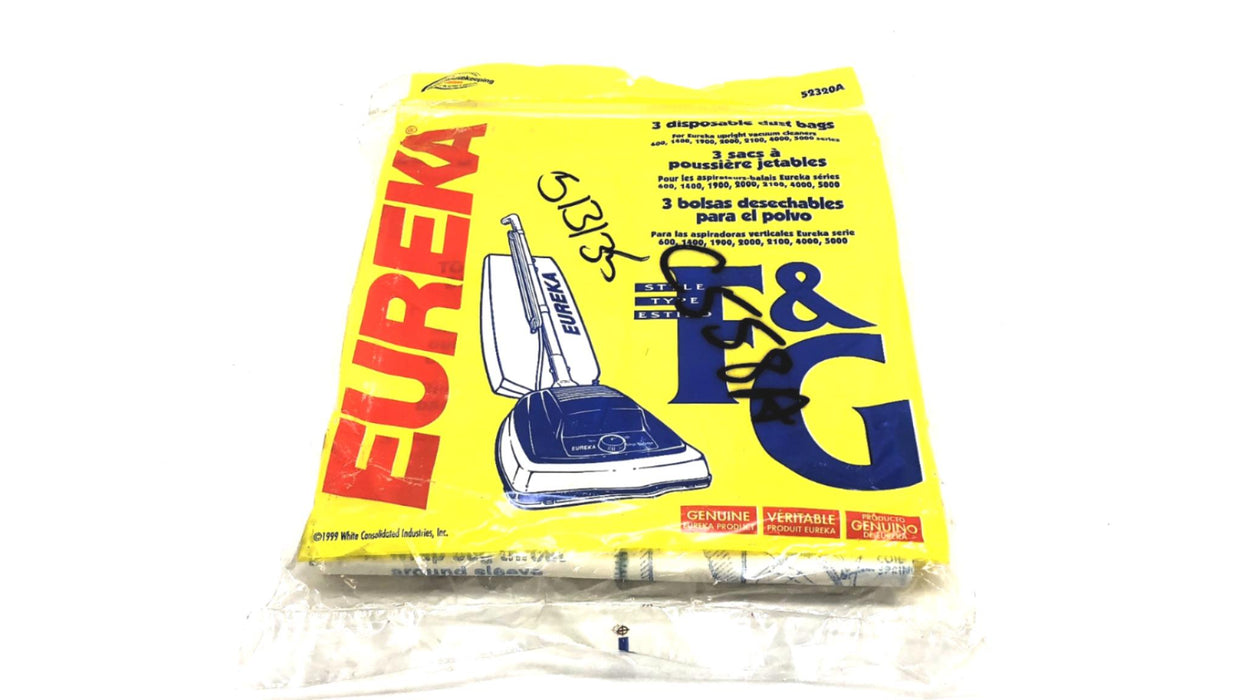Eureka Pack of (3) Disposable Dust Bags 27160B (52320A) [Lot of 4] NOS