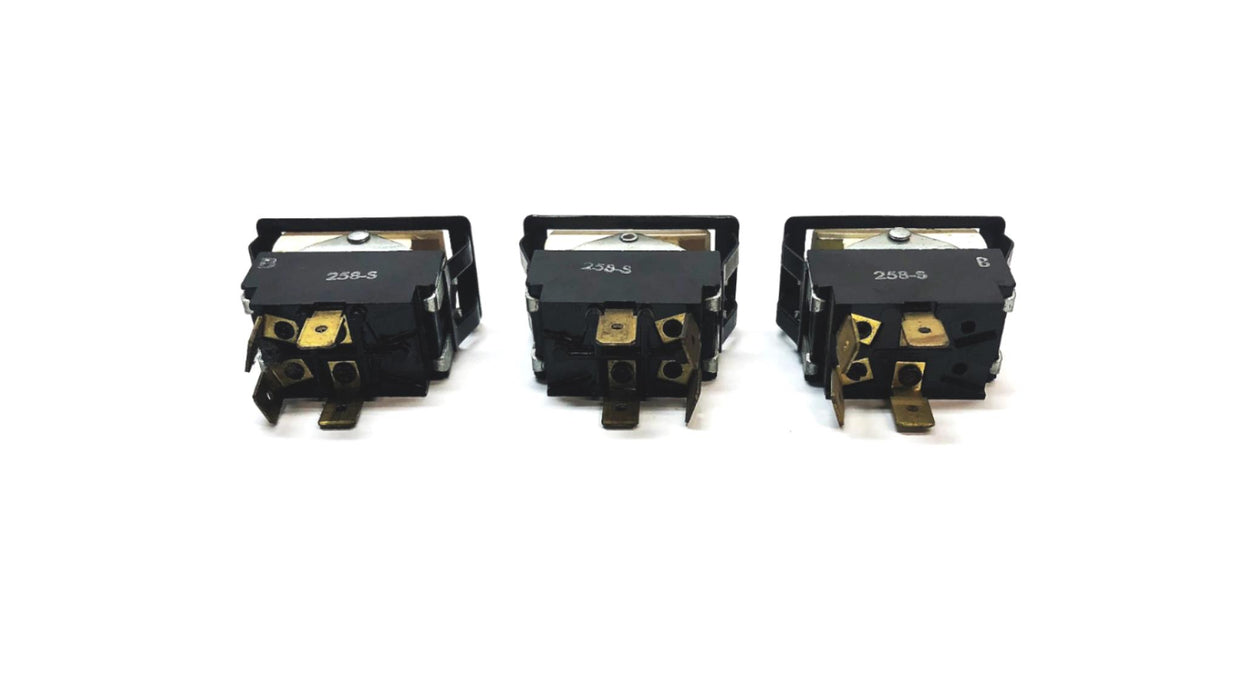 Unbranded 4 Pole On/OFF Rocker Switch 258S [Lot of 3] NOS