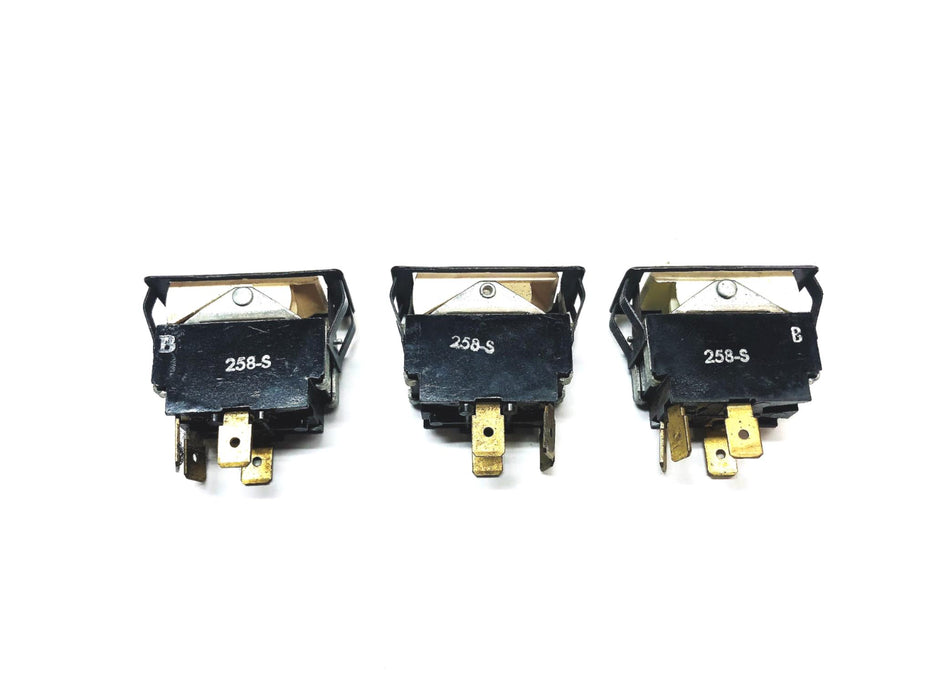 Unbranded 4 Pole On/OFF Rocker Switch 258S [Lot of 3] NOS