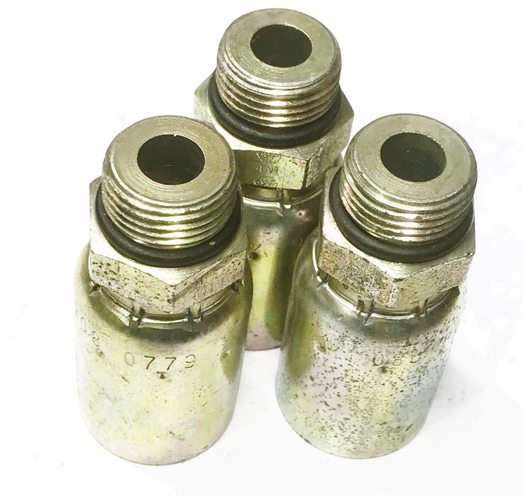 Eaton Weatherhead Straight Hydraulic Fitting 08U-P08 [Lot of 3] NOS
