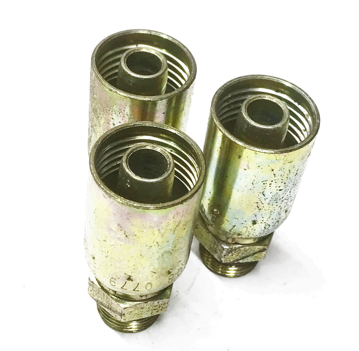 Eaton Weatherhead Straight Hydraulic Fitting 08U-P08 [Lot of 3] NOS