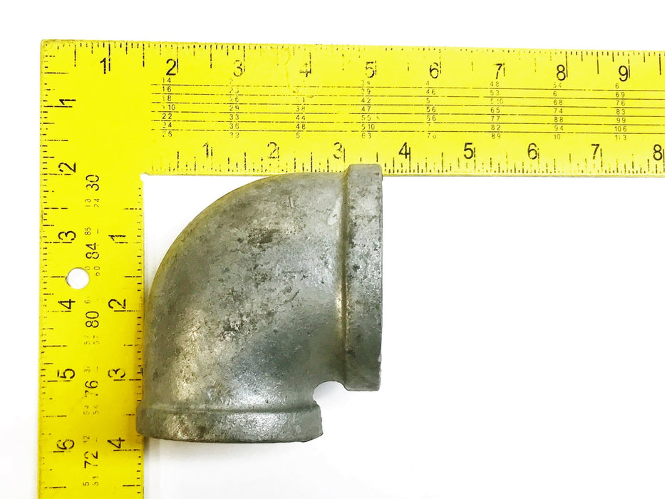Galvanized 2" Female x 1-1/2" Female 90 Degree Reducing Elbow [Lot of 2] NOS