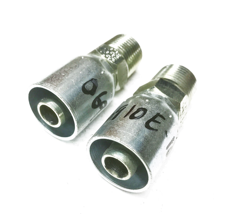 Eaton Hydraulic Crimp Fitting 06910E-108 [Lot of 2] NOS