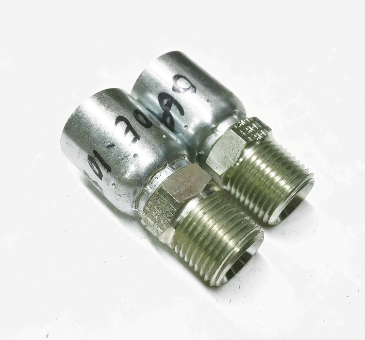 Eaton Hydraulic Crimp Fitting 06910E-108 [Lot of 2] NOS