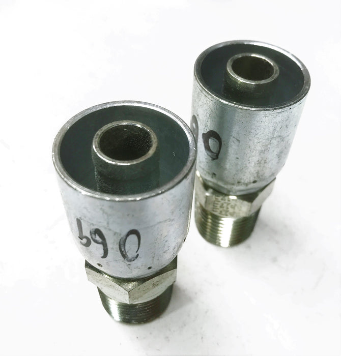 Eaton Hydraulic Crimp Fitting 06910E-108 [Lot of 2] NOS