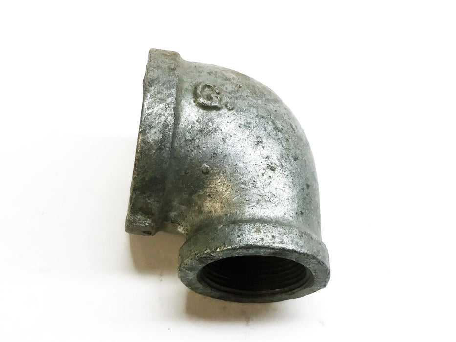 Galvanized 2" Female x 1-1/4" Female 90 Degree Reducing Elbow [Lot of 3] NOS