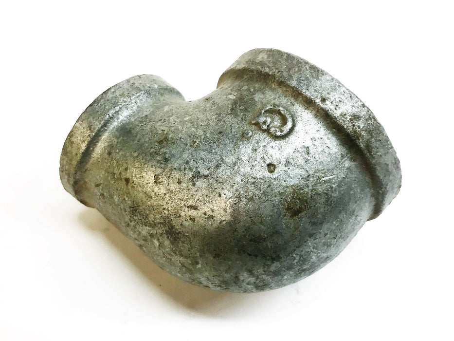 Galvanized 2" Female x 1-1/4" Female 90 Degree Reducing Elbow [Lot of 3] NOS