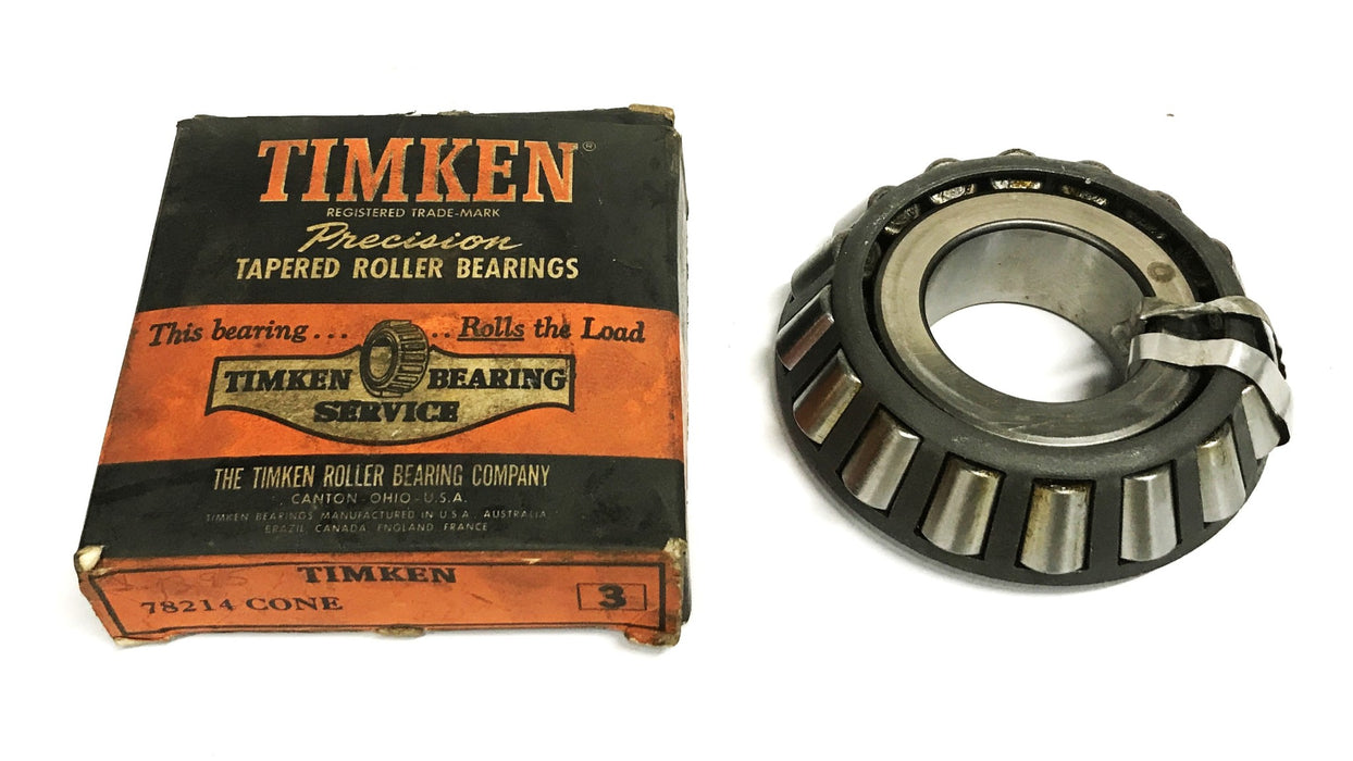 Timken Tapered Roller Bearing Cone 78214 NOS
