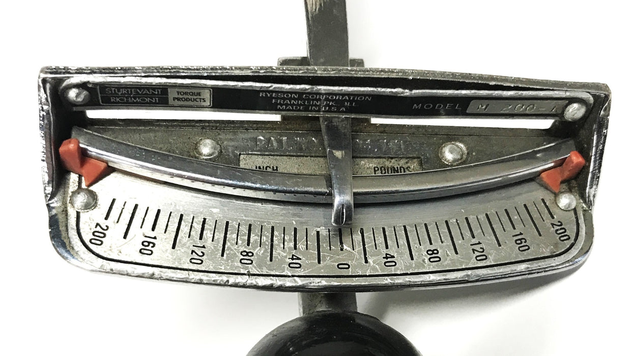 Sturtevant Richmont M Series 3/8 inch Flat Beam Torque Wrench M-200-1 USED