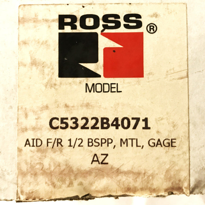 Ross Controls Intricated Filter Regulator Assembly C5322B4071 NOS