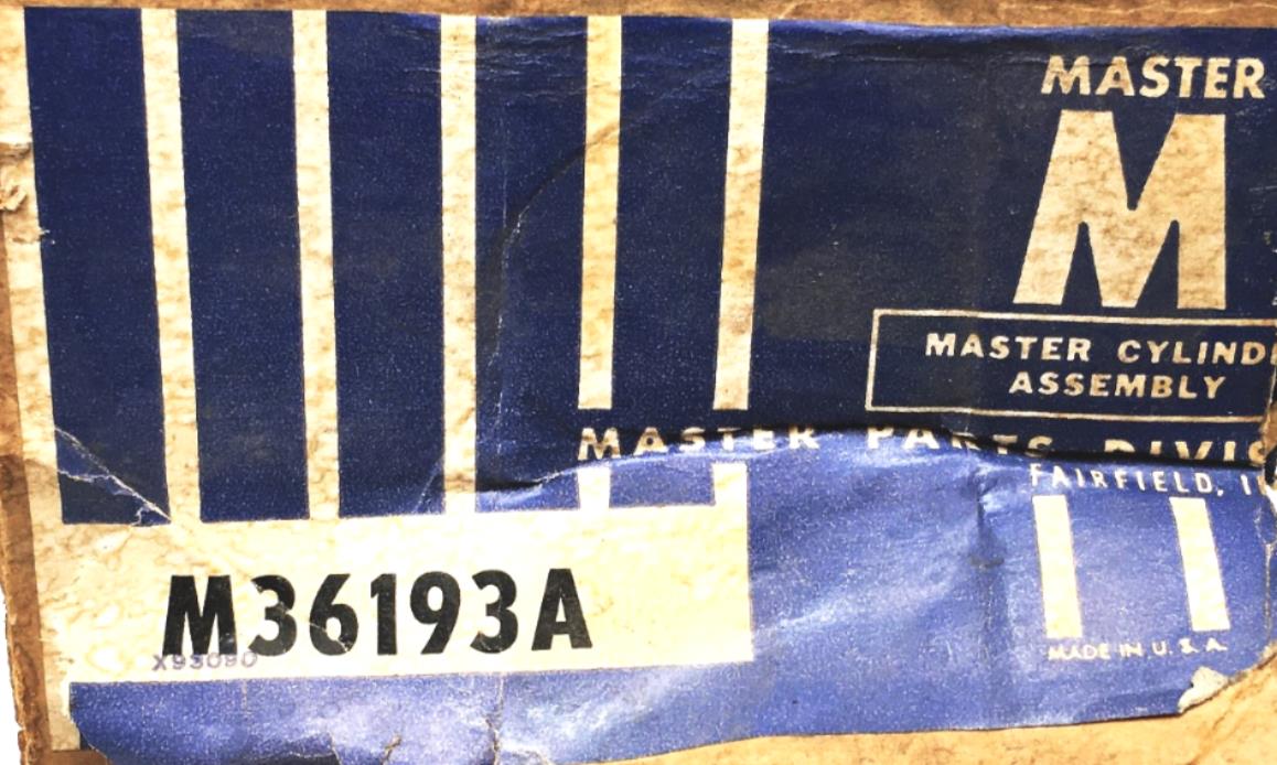Master Cylinder Assembly Master Cylinder M36193A NOS