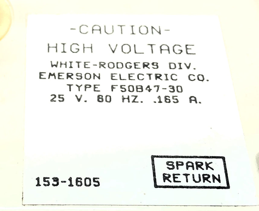 White-Rodgers Type F Ignition Detection Control 50B47-30 (153-1605) NOS
