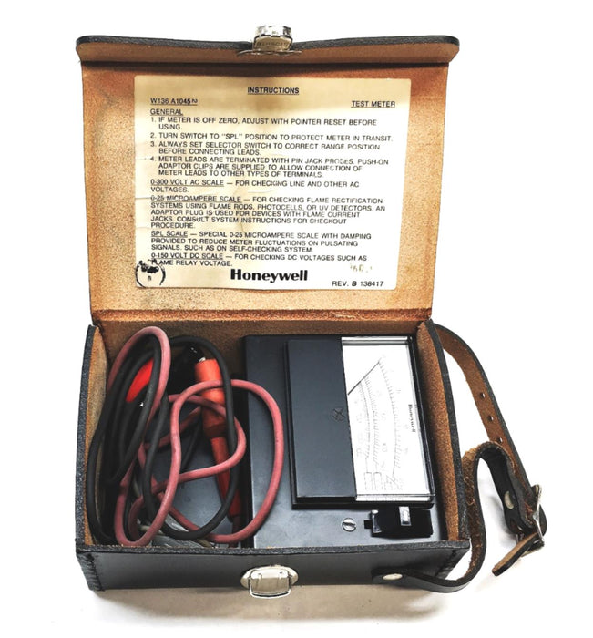 Honeywell 0-300VAC 0-150VDC 0-25 Microampere SPL Multimeter W136 A1045 USED