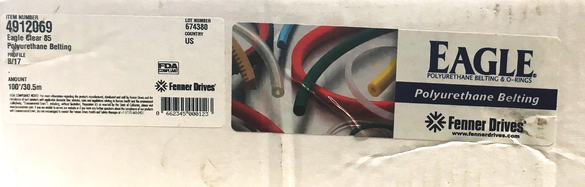 Eagle 13 Foot B/17 85 Clear Polyurethane V Belting 4912069 NOS