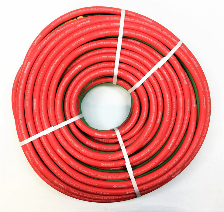 Continental 100' 3/8" Twin Line Welding Hose Grade R Acetylene Only NOS